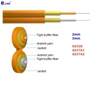 fiber optic cable 100m duplex SM 2mm 3mm Yellow G652D G657A1 G657A2 indoor dual core for fiber patch