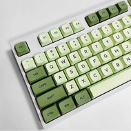 Matcha Shimmer Revelation Thai Russian Phonetic PBT Cross Keycap XDA Suitable for 61/68/84/87/100/10