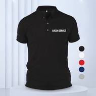 AIRCON SERVICE Uniform T Shirt Cotton Polo T-Shirt Tshirt Embroidery Unisex Collar Casual Fashion
