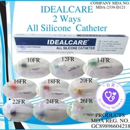 IDEALCARE 2 ways All Silicone Catheter, 1 pc/pkt (Size:10FR/12FR/14FR/16FR/18FR/20FR/22FR/24FR/26FR)