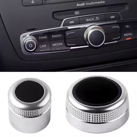 Car Multimedia MMI Volume Knob Rotary Button Switch Cover Setting Navigation Main Menu Switch For Au