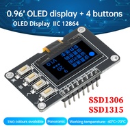0.96inch OLED Display IIC White/Blue 12864 with 4 Buttons OLED Display SSD1306 SSD1315 OLED I2C Disp