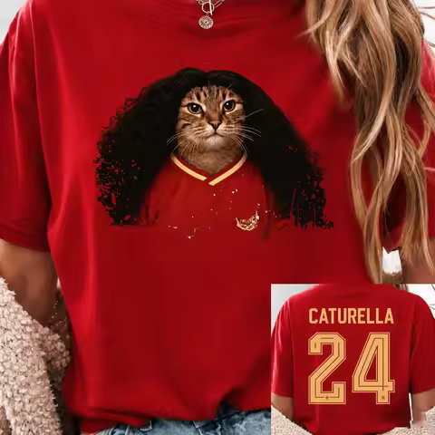 Cucurella Cat Viral Meme #24 Printed 2026 Spain Soccer Fan T Shirt Cotton Unisex Men Women Kids T-Sh