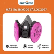 Gas mask, 3M 6200 toxic smoke prevention and 2097 toxic filter