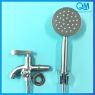304 stainless steel pressure shower set - Full set of 304 stainless steel cold shower roots + flat r