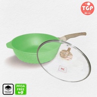 Super Pan 30Cm Hc Ceramic Marble Non-Stick Induction Wok Frying Pan ||