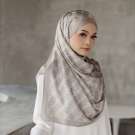 Bawal Satin Premium | Bidang 45 | Bawal Swarovski | Bawal Satin Printed | Dusty Grey