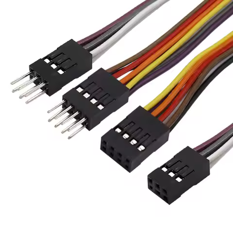 5PCS 2.54MM Dupont Male Female Terminal Wire Dupont Line Double Row 2*2P/3 Connector/4 Connector/5P/