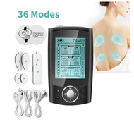 iGlobalStore - 雙通道 TENS EMS 裝置 36 模式肌肉刺激器用於緩解疼痛治療、電子脈衝按摩器肌肉按摩器