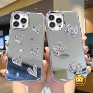 Luxury Bow Mirror Phone Case For Samsung Galaxy S25 S24 S23 S22 S21 Plus S20 FE Note 20 Ultra F55 F1