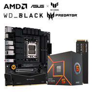 【重磅價】AMD【6核】Ryzen5 7500F+華碩 TUF GAMING B650M-E+Acer Predator Pallas II DDR5-6000 16G*2(黑)+WD_BLACK SN850X 1TB