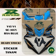 COVERSET Y15 V1/V2 (107) BSA BLUE YAMAHA Y15 RAPIDO COVERSET STICKER TANAM MOTOR COVERSET