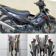 Striping Stiker Polet list motor honda supra x 125 r 2007 2008 2009 hitam full a list body standar B