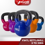 Clearance Vigor Fitness Vinyl Coated Cast Iron Kettlebell (2 to 16kg) /  Kettlebell Besi Tuang Bersa
