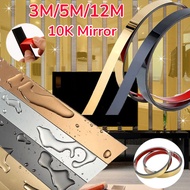 3M/5M/12M List Plat Strip Mirror Gold Stainless Ss 201 List Interior / Living Room Decoration / Cerm