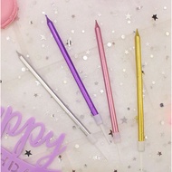 6 pcs/lot long pencil birthday candle cake candle safe flames smokeless kids birthday party wedding 