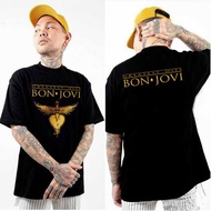 Bon Jovi Greatest Hits 2-Sided T-SHIRT Unisex Casual T-SHIRT Made of 100% Cotton Black T-SHIRT