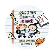 Washi Tape - RiN STUDIO : Back to School | Little Chibi Kids Girls | Best Friends | Study