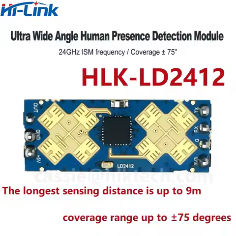 Hi-Link HLK-LD2412 24G LD2410C Human Presence and Motion Sensor Long Distance and Larger Angle Radar