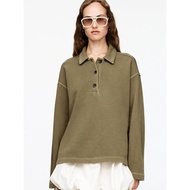 Arket POLO longsleeve shirt - caramel latte