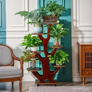 Flower Stand Wooden Preservative Chinese Multifunctional Indoor Balcony Flower Stand Multi-Layer Eur