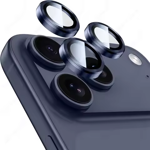 i17 ProMax Metal Ring Camera Glass For Apple iPhone17 iPhone 17 Pro Max Alloy Lens Film i Phone Air 