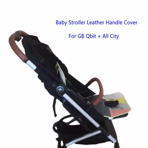 Baby Leather Handle Covers SuItable For GB Qbit + All City Stroller Pram Bar Sleeve Case Armrest Cov