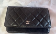 【講價可以低價勿擾】Chanel 黑銀荔枝皮 woc
