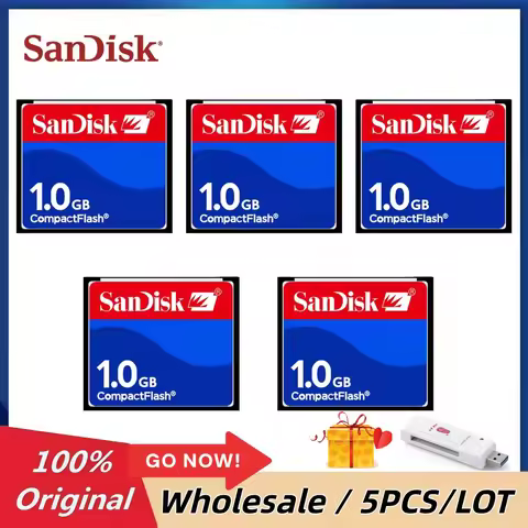 5pcs/lot SanDisk CF Card 2GB 1GB 512MB 256MB 128MB 64MB Compact Flash Card Camera Memory Card for In