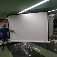 LAYAR PROYEKTOR 70" INCH + TRIPOD SCREEN PROJECTOR 70INCH TERMURAH - T - LEVIATHAN STORE