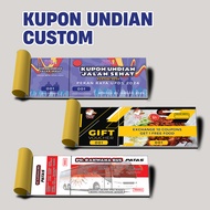 R036 custom voucher coupon CARCIS/ RETRIBUTION PARKING TICKET/ HEALTHY WALKING COUPON/ GOWES COUPON/