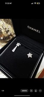 有copy 單/卡 *Chanel 不對稱耳環/彗星 鑽石耳環COMÈTE CHEVRON ASYMMETRICAL EARRINGS
