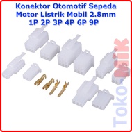 Socket Konektor Sepeda Motor Listrik Mobil 2.8mm 2.8 1P 2P 3P 4P 6P 9P