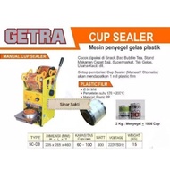 Cup Sealer GETRA SC-D8 Press Sealing Machine Yellow Plastic Cup Sealing Tool Plastic Bonus 1 Roll