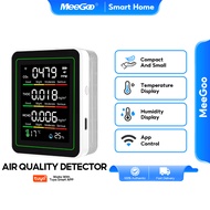 MeeGoo 5 in 1 Digital Air Quality Monitor Portable HCHO/CO2/TVOC/Humidity Real-Time APP Monitoring