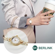 BERLINK SWISS Pearl Ladies Dress Watch 18K Gold Plating Water Resist Jam Tangan Perempuan Luxury Emas