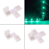 10Pcs 4pin 8mm 10mm LED Strip Light Connector 10mm PCB Board Strip to Strip No Soldering Easy Connec
