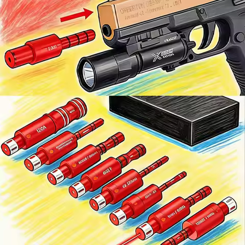 2 in1 9mm 22LR Dual-purpose Dry Fire Trainer Bullets 38SPL 12GA 7.62X39mm Controlled Laser Shooting 