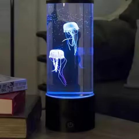 Jellyfish Lava Lamp, Aquarium Ocean Night Lights，7Colors LED Jellyfish Mood Lights With For Home Bed