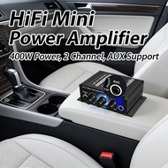 HiFi Audio Amplifier 400W 2 Channel 12V Car Audio Power Amplifier Support AUX Mini Power Amplifier A