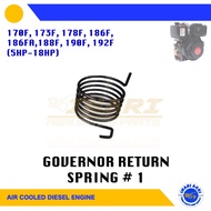 GOVERNOR RETURN SPRING 1 170F 173F 178F 186F 186FA 188F 190F 192F (5HP - 18HP) AIR COOLED DIESEL
