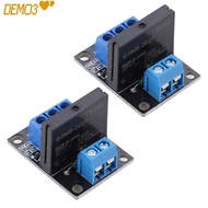 [DEMO3] 2Pcs Solid State Relay Module, 1 Channel Low Level Trigger SSR Module, Durable 240V 2A 5V/12