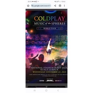 Coldplay ticket Malaysia (standing cat 3)