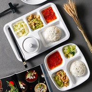 High Heat Resistant Food Plate With Separate Compartments Six-Compartment Cafeteria Scoop For Employ