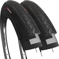 Fincci Slick Tyres 26 x 1.5 Bicycle Tyres 26 Inch Bicycle Coat 26 Inch Folding Tyre 40-559 for Mount