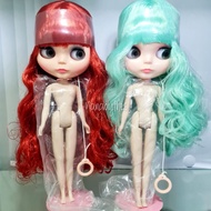 Blythe Reject Doll Ariel Red Hair Mint Pink Original Body