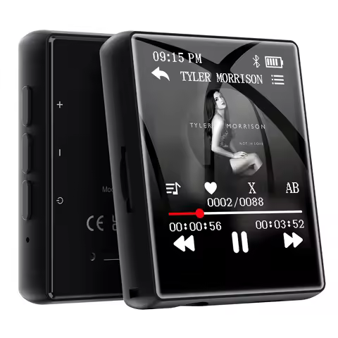 Diofox M5 MP3 Player 64GB Bluetooth 5.3 1.8" Touch Screen HiFi Built‑in Speaker FM Radio APE Recorde