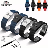 Orient Double Lion Watch Strap Soft Silicone Sweatproof Waterproof Men Women Watch Accessories Foldi