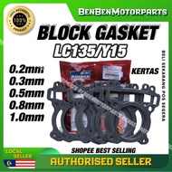 LC135 BLOCK GASKET KERTAS 0.2MM 0.3MM 0.5MM 0.8MM 1MM ASHUKA (HARGA 1 PCS)