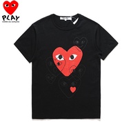 Original COMME Des Garcons CDG Play Women T shirt cotton T-shirt men and women round neck short-slee